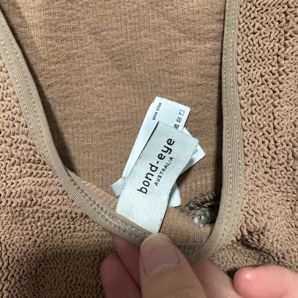 bond-eye Brown Textured One Piece Swimsuit - Picture 3 of 3